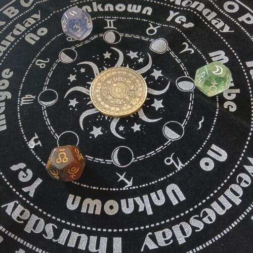 30*30cm Altar Tarot Card Tablecloth Light Soft Astrology Table Cloth Alphanumeric Divination Props Crystal Healing Game Supplies