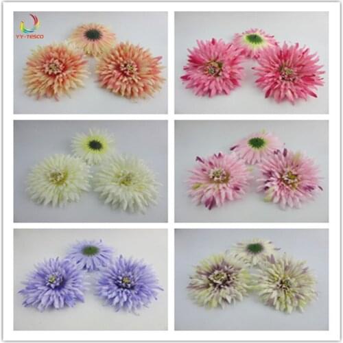 50pcs 12cm Silk Daisy Artificial Flower Heads for DIY Wedding Party Decoration Accessories Floristry Fake Rose Flowers DIY