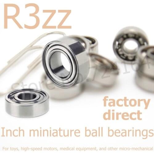 50PCS R3ZZ bearing R-3ZZ,Y3/16ZZ,RA3ZZ,BR3/16B-2Z,R3PP 4.763*12.7*4.978 mm Inch miniature shielded deep groove ball bearing
