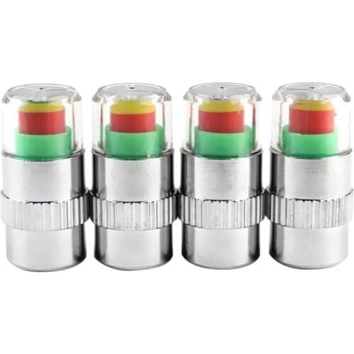 60% Hot Sale 4Pcs Car Auto Tire Pressure Monitor Tyre Gage Alert Sensor Indicator Valve Caps Alarm Systems Security