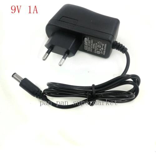 1 pcs 100-240V AC to DC Power Adapter for Charger 9V 0.5A 1A EU US plug 5.5 mm x 2.1 mm