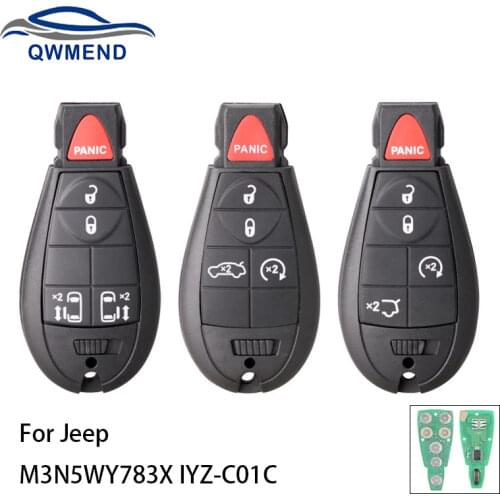 Car Remote Key for Jeep M3N5WY783X IYZ-C01C Smart Car Key for Jeep Grand Cherokee 2008-2013 433Mhz 4+1 5Buttons for Jeep Key