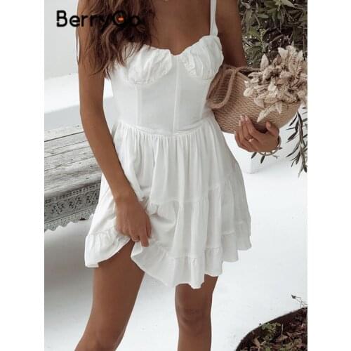 BerryGo Solid Summer Dresses