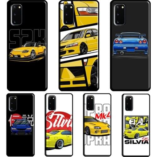 Yellow Jdm Cars Case For Samsung Galaxy S10 S9 S8 Note 10 Plus Note 20 Ultra S20 FE S21 Ultra Phone Cover