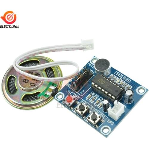 ISD1820 Voice Module Recording Module voice module the voice board telediphone module board with Microphones + Loudspeaker