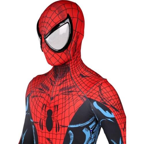 Deluxe Quality Big Glasses Ultimate Cosplay Costume Superhero Zenzai Costume Halloween 3D Print Spandex Bodysuit Jump