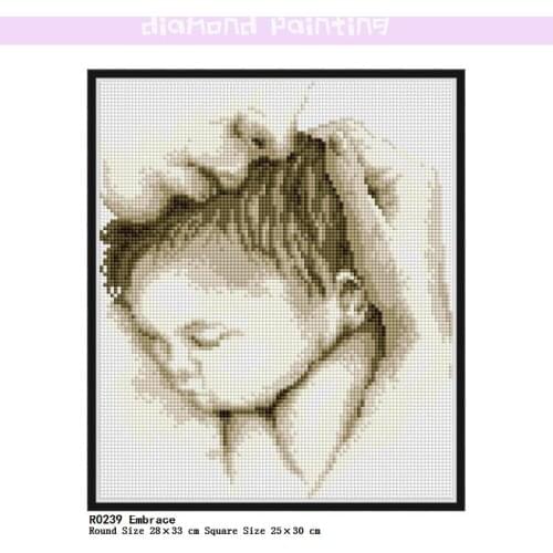 Embrace 5D Square & Round Diamond Complete Mosaic Painting Diamond Cross Stitch Kits Diamonds Embroidery Full Drill Home Decor