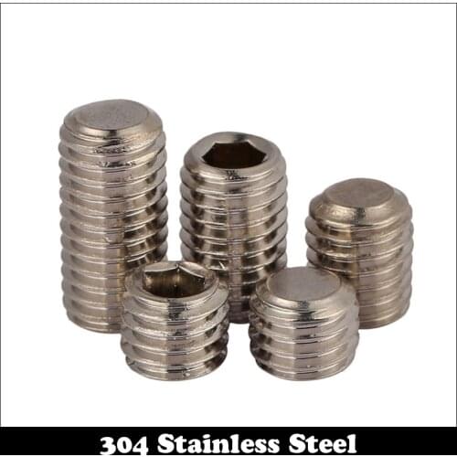 M3*3 M3x3 M3*4 M3x4 M3*5 M3x5 M3*6 M3x6 304 Stainless Steel 304ss DIN913 Inner Hex Hexagon Socket Grub Flat Point Set Screw