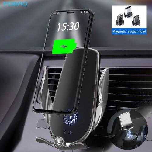 Magnetic 15W Automatic Car Wireless Charger For iPhone 13 12 11 Pro Max Infrared Induction Qi Wireless Car Chargers Phone Holder