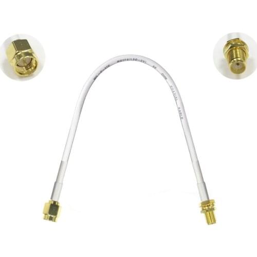 NEW 1PC SMA male to SMA female nut pigtail cable adapter plug 15/30/50/100cm low loss high quality wireless router