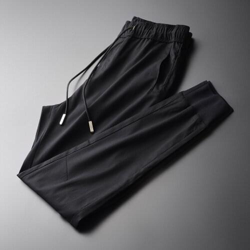 Classic New Soft Tencel Fabric Mens Ankle-length Pants Fashionable And Casual Black Men Pants Mens Trousers Plus Size M-4XL