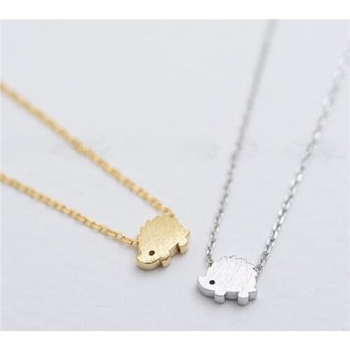 Newest Fashion Cute Hedgehog Necklace for Women Simple Cartoon Animal Necklace For Best Friend Gift