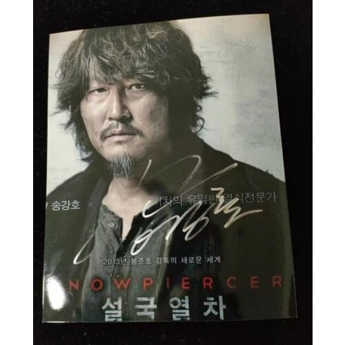 Hand autographed SONG KANG-HO photo signed in person 8*10 K-POP 032021A