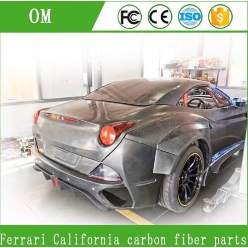 Applicable to Old Ferrari California Carbon Fiber Lip Front Hood Side Skirt Rear Bar Tail Wing Wide Body Wheel Eyebrow