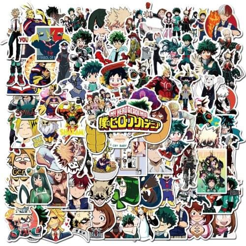 10/50/100pcs My Hero Academia Stickers Laptop Skateboard Izuku Midoriya Might Boku No Hero Academia Anime Character Sticker