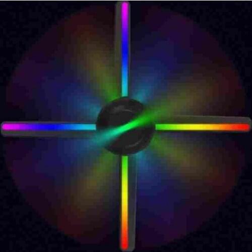 3D Hologram Projector Light 384LED Wifi Advertising Display Player LED Fan Holographic Imaging Lamp 3D Remote Hologram Player