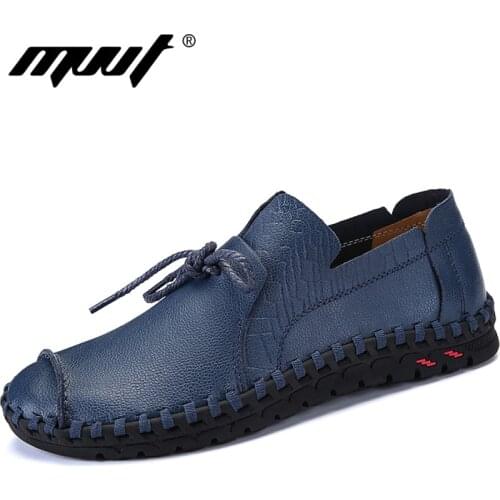 Genuine Leather Business Men Shoes Soft leather shoes Men Casual Shoes Comfortable Office Men Flats Lace Up Loafters