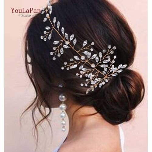 TOPQUEEN HP21 Wedding Party Headdress Wedding Hair Accessories Wedding Fascinator Crystal Rhinestone Wedding Headpieces