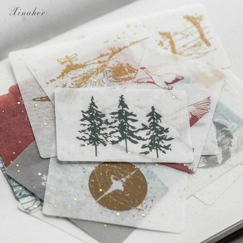XINAHER 20Pcs/Bag Vintage Marine life plants moon paper sticker decoration stickers DIY diary scrapbooking label sticker
