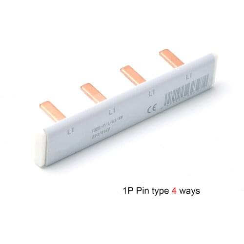 1 Pole 4 ways 6 ways 8 ways Pin Type Copper Busbar for Distribution Box Circuit Breaker MCB Connector Breaker Combing