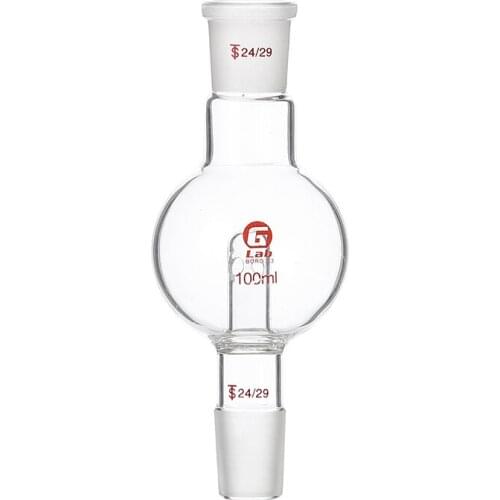 100ml Splash-proof Flask for rotary evaporator Borosilicate glass Buffer ball Multi-sizes ports plugs 24*14mm, 24*19mm, 29*24mm