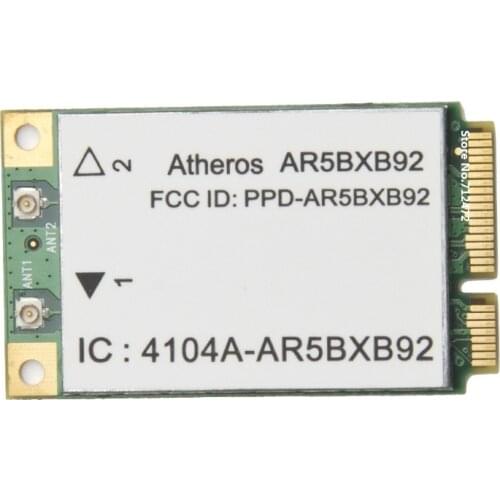 SSEA New Wholesale Original Wireless Card for Atheros Ar9280 Ar5bxb92 300Mbps Mini PCI-E Card Dual band 2.4 Ghz /5Ghz