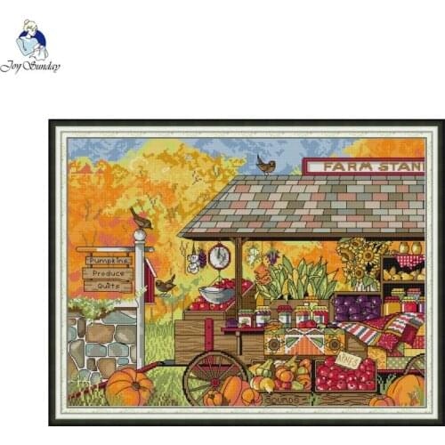 Rich agricultural products patterns Cross stitch kits 11CT 14CT flower canvas cotton thread needlework crafts kitchen home decor