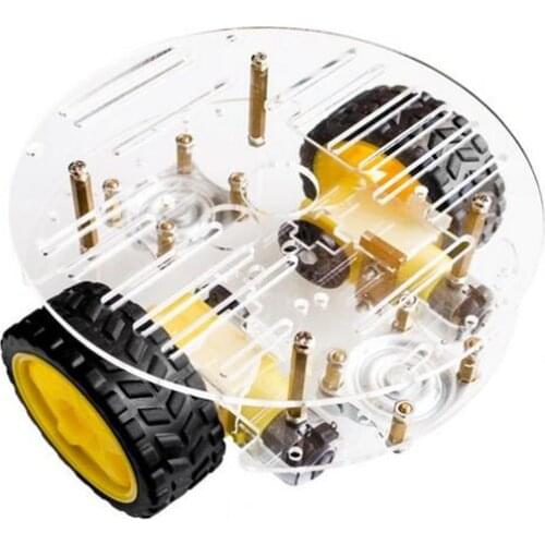 DIY Two Wheel Drive Round Double-Deck Smart Robot Car Chassis Kit For Arduino
