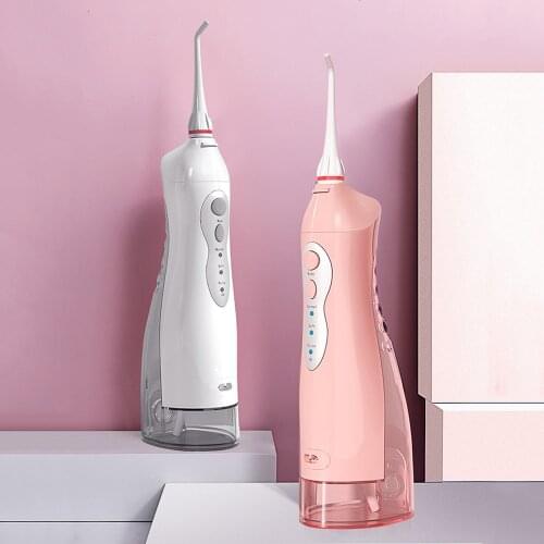 Oral Irrigator USB Rechargeable Water Flosser Electric Portable Dental Water Jet Waterproof Teeth Cleaner 4 Modes +4 Jet