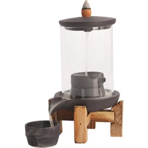 Ceramic Incense Burner Smoke Waterfall Backflow Incense Burner Living Room Decor Incense Holder Feng Shui Decoration