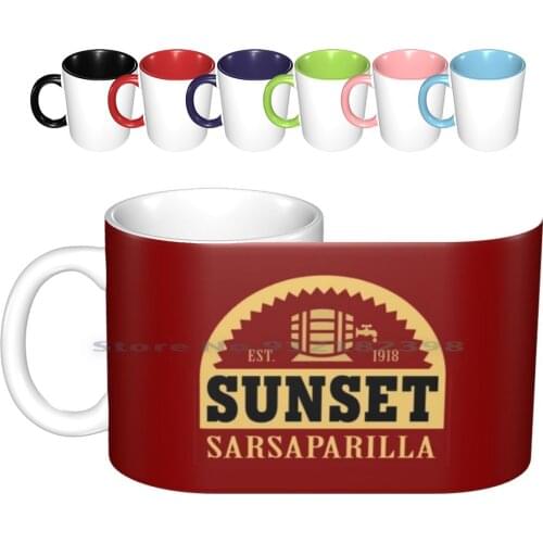 Sunset Sarsaparilla Ceramic Mugs Coffee Cups Milk Tea Mug Sunset Sarsaparilla Cola Sarsa Sunset Sarsaparilla Sarsparilla