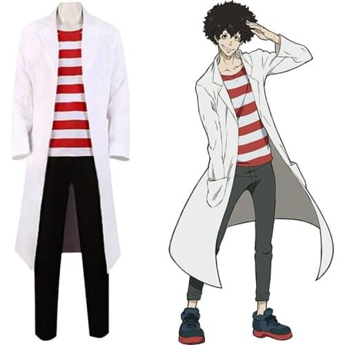 Fire Force Enen No Viktor Licht Cosplay Costume Adult White Trench T-Shirt Pants Anime Halloween Clothing