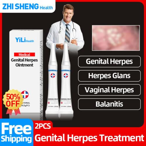 Skin Herpes Cream Cure Genital Herpes Genitals Private Antipruritic Spray Remove Intimate Odor STD Medical Treatment Men Women
