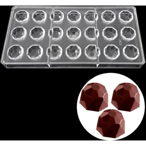 Kitchen Tools Fancy Diamond Shape Chocolate Molds 3D Food Baking Polycarbonate Chocolate Mold Candy Cake Chocolate Pastry Tools