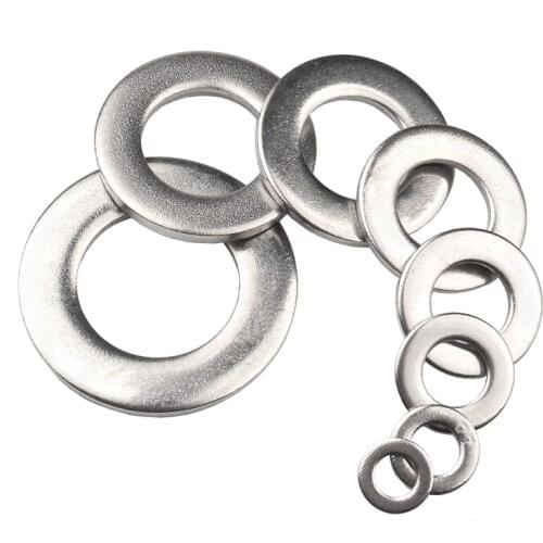 M4 M5 M6 M8 M10 M12 M14 M16 M18 M20 Flat Repair Washers 304 Stainless Steel Washer 0.5mm Thickness For Metric Bolts & Screws