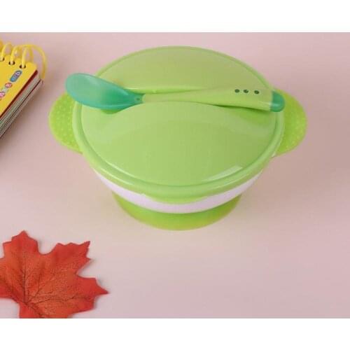 Baby feeding bowl Temperature Sensing Spoon Kids tableware Feeding Food Plate Baby learning dishes High quality infant Dishes