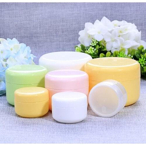 Refillable Bottles Plastic Empty Makeup Jar Pot Travel Face Cream/Lotion/Cosmetic Container Travel Accessories 20g/50g/100g