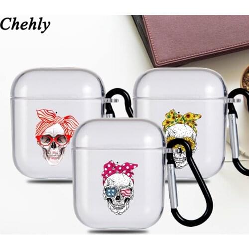 Fashion Skull Case for Apple Airpods 1 2 3 Pro Shockproof Bluetooth Wireless Headphone Earphone Protection Soft Silicone Cover