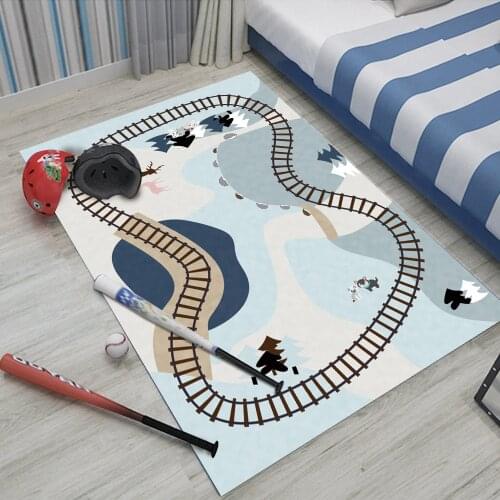 Fashion Children Flannel Carpet Baby Educational Game Baby Play Mat Rectangular Childrens Carpet 2020
