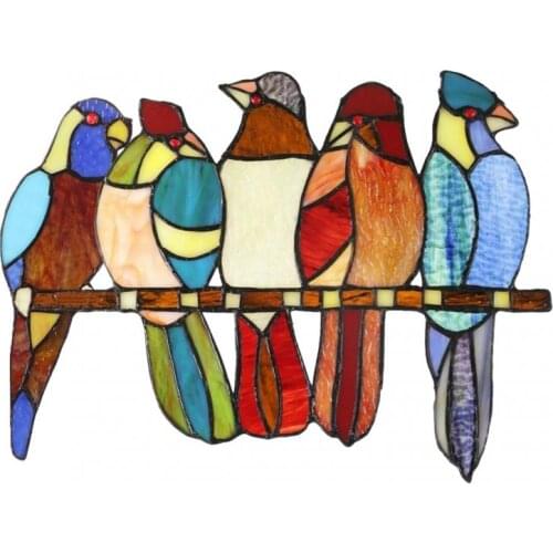 Rainbow Colorful Bird Sticker Wall Windows Door Sticker Self Adhesive Door Mural Home Decor Art Decal Wall Poster 8 Models