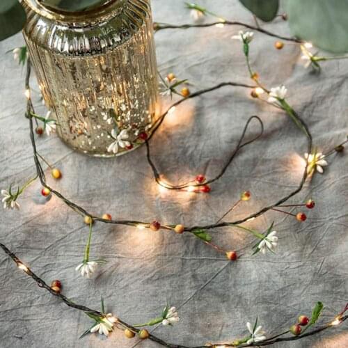 Fruit Copper Wire LED String Lights Holiday lighting Fairy Lights Christmas Garland For New Year Wedding Party Decor 2M/20Leds