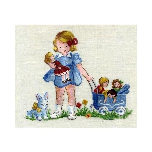 T-MM Counted Cross Stitch Kit LBP Magazine Girls'Dolls Needlework For Embroidery 14ct Cross Stitch
