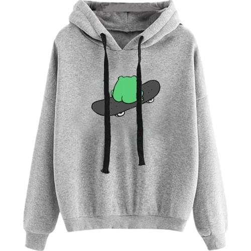 Womens Oversized Hoodie Fashion Casual Kawaii Print Hooded Sweatshirt Loose Sports Tops Pullover Cute Women sweatshirts Moletom