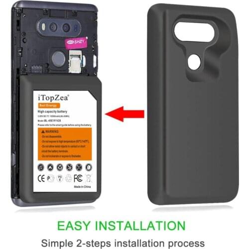 V20 Battery 10500mAh BL-44E1F With Protective Case For LG V20 H990DS VS995 US996 LS997 H910 H918 bl 44e1f Extended Batterie