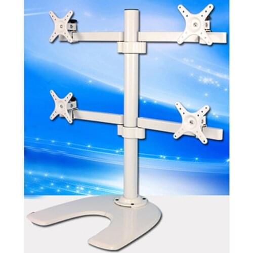 360 rotate big base white 10"-27" 8kg aluminum 100x100 four lcd gaming monitor desktop stand computer holder move horizontally