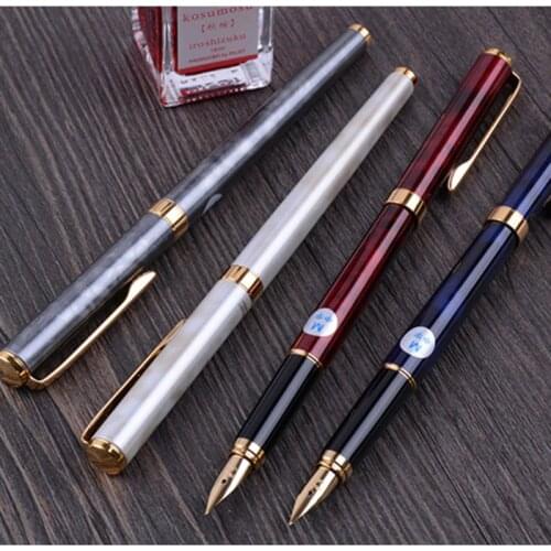 Japan PILOT New Cavalier Fountain Pen Marbled Metal Rod FCAN-5SR