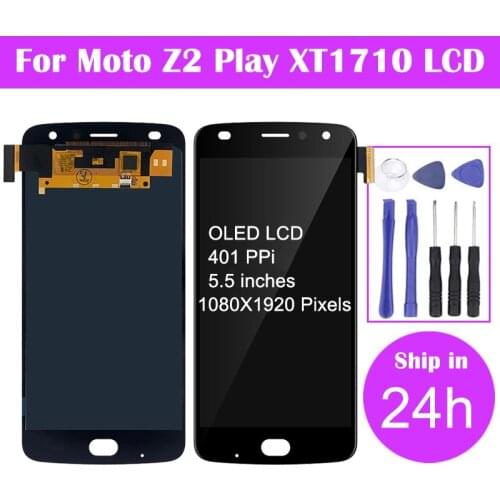 For Moto Z2 Play Display LCD with Touch Screen Display Assembly Display For Moto Z2 Play Screen Replacement Black White