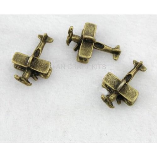 100pcs air plane 19*14mm antique bronze 3D zinc alloy Charm DIY Supplies jewelry accessories handicraft lead and nickle free