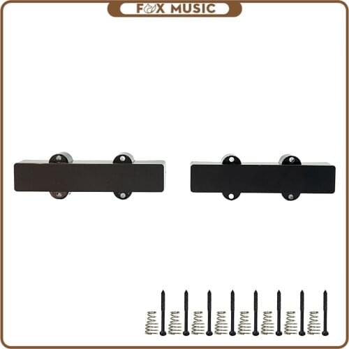 2PCS Bass Pickups For 4 String Jazz JB Bass No Hole Closed Seal Pickup Set Black Bridge Neck Pickups Noiseless