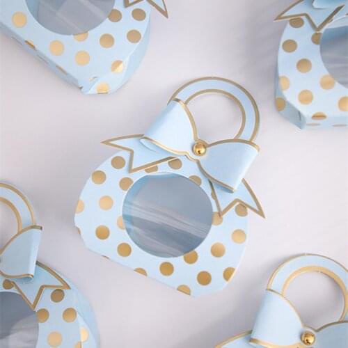 30Pcs Baby Shower Nipple Candy Gift Box Birthday Wedding Dragee Packaging Chocolate Cookies Cake Bonbonniere Wrapping Supplies